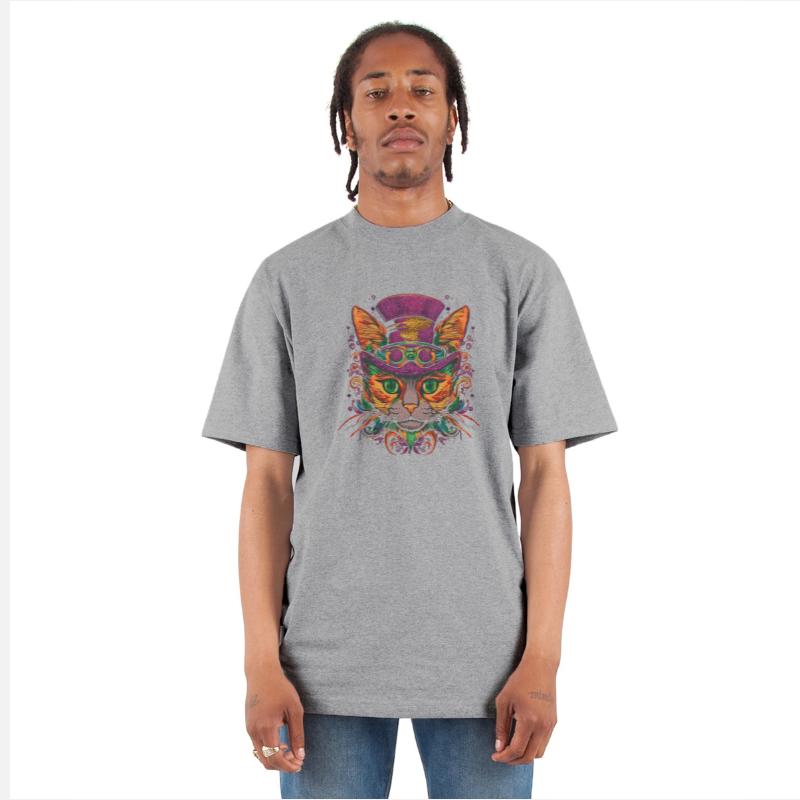 Vivid Whiskers A Surreal Cat Portrait - Mardi Gras