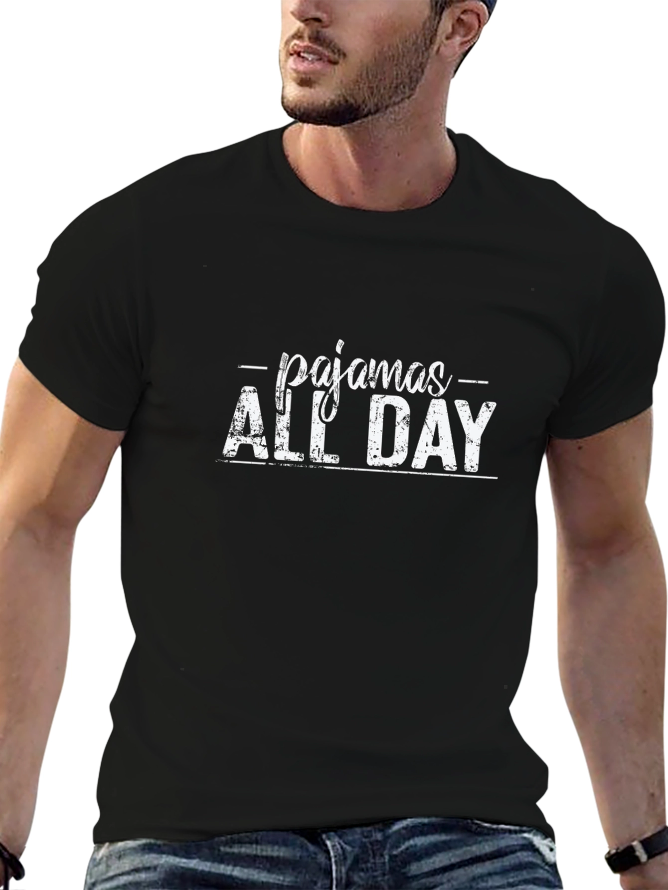 Pajamas All Day Black T-Shirt