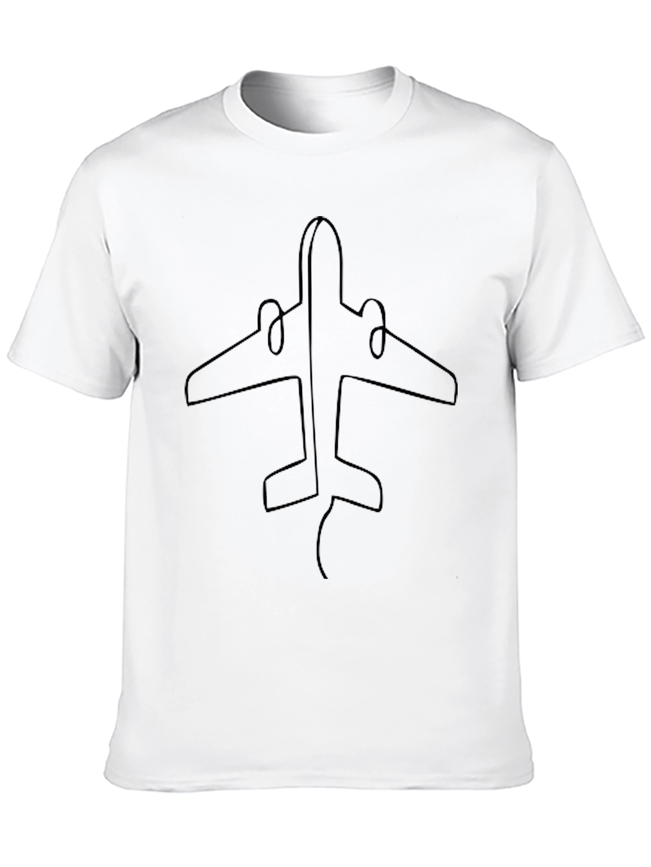 Minimalist Airplane Graphic T-Shirt