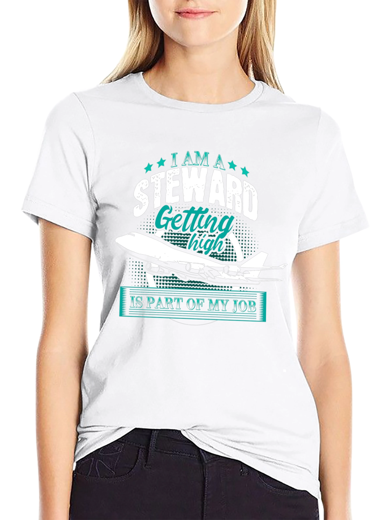 Steward Getting High T-Shirt - Flight Attendant Apparel