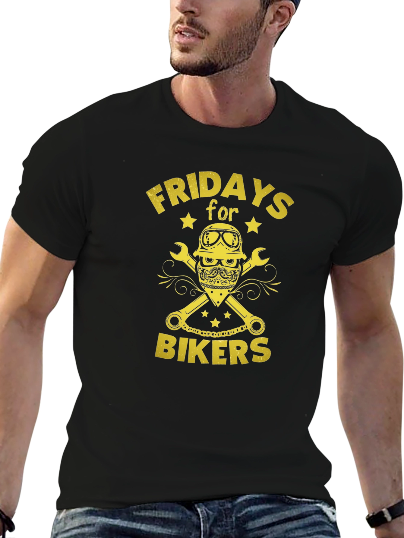 Fridays for Bikers Graphic T-Shirt - Black