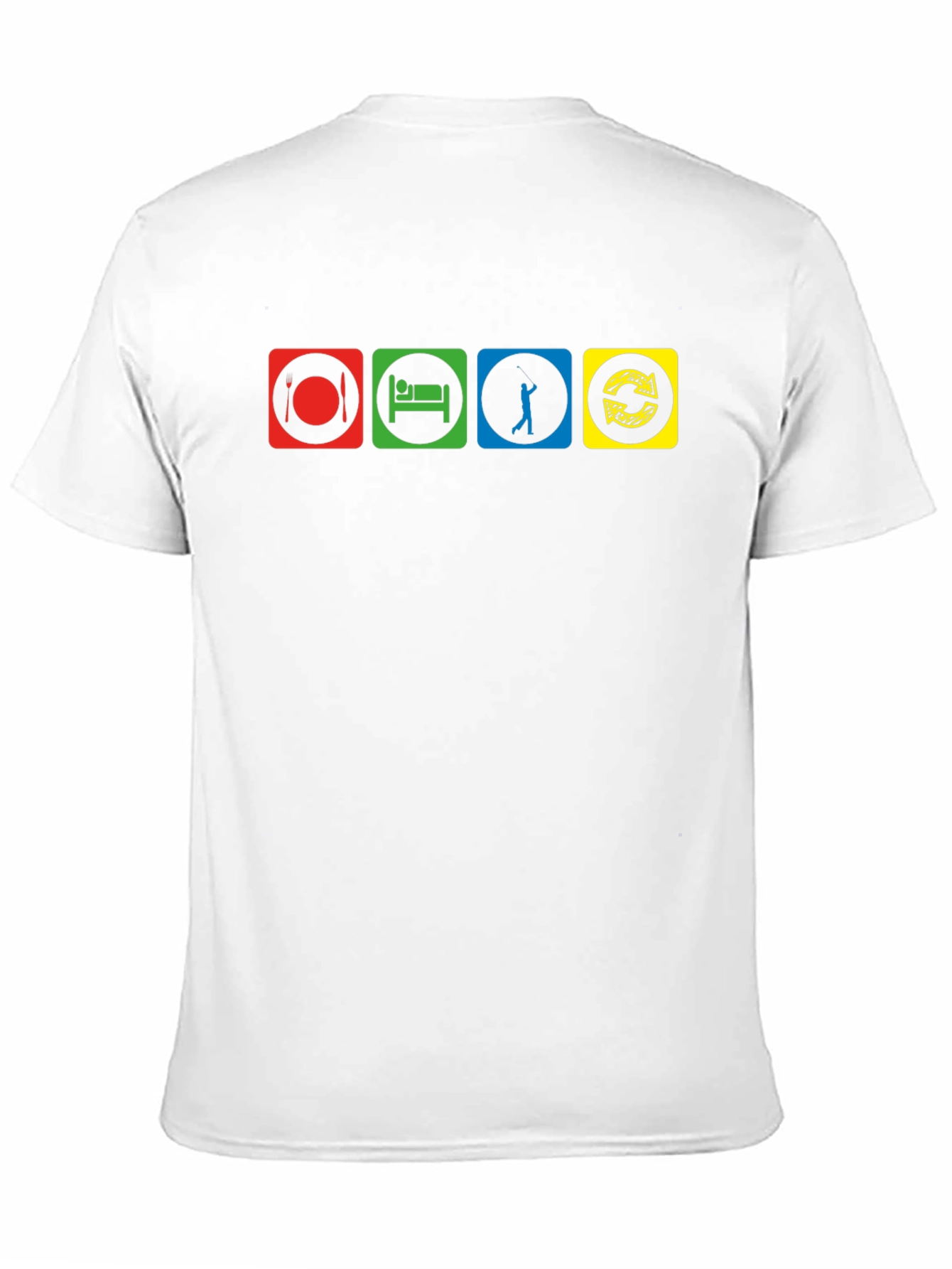 Eat Sleep Golf Repeat - Novelty Graphic T-Shirt