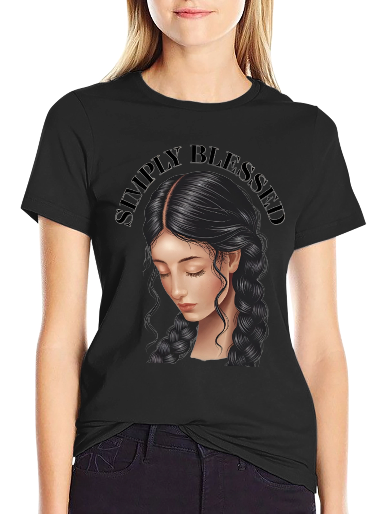 Simply Blessed Graphic T-Shirt - Black