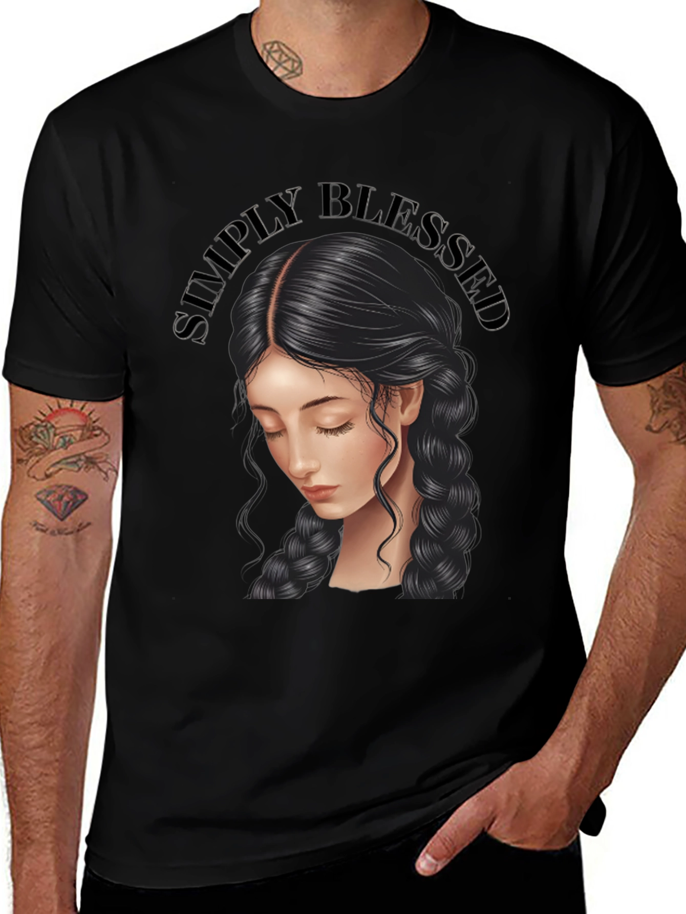 Simply Blessed Graphic T-Shirt - Black