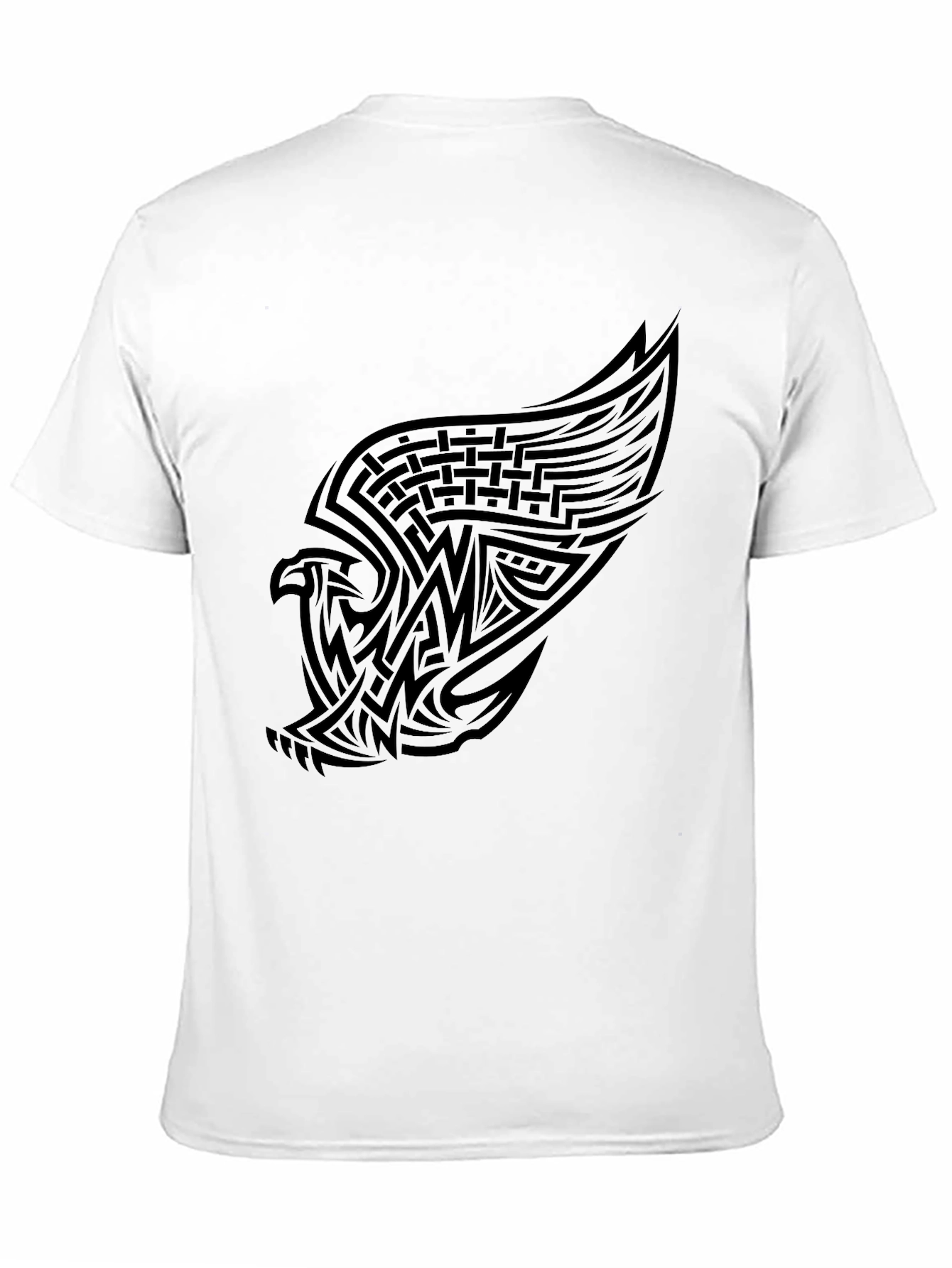 Mens Black Graphic Tee - Eagle Design