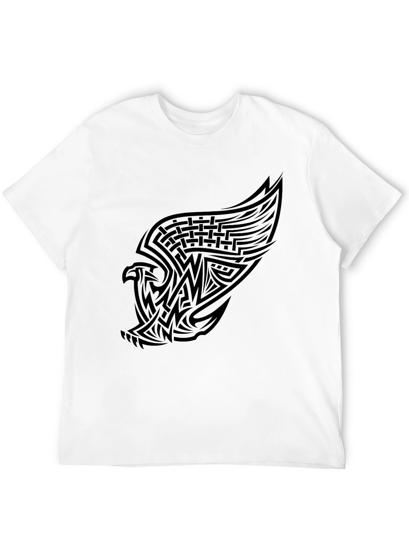 Mens Black Graphic Tee - Eagle Design
