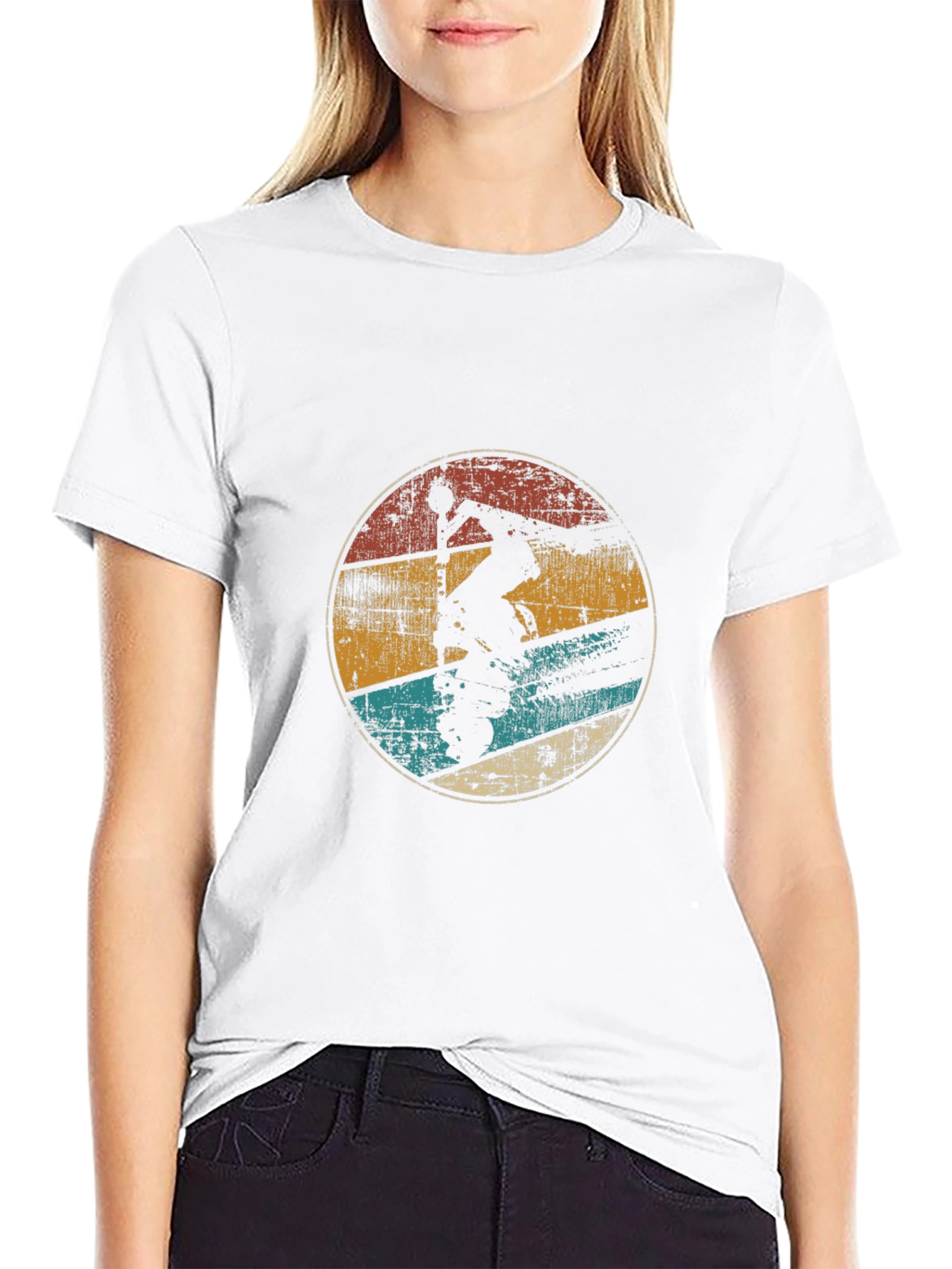 Retro Skateboarder Graphic T-Shirt