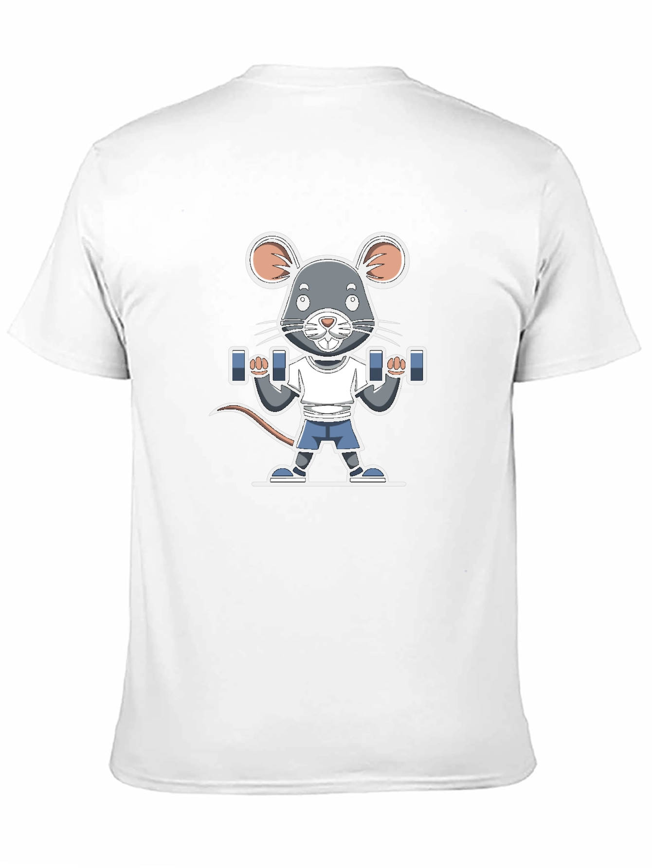 Mouse Lifting Dumbbells T-Shirt