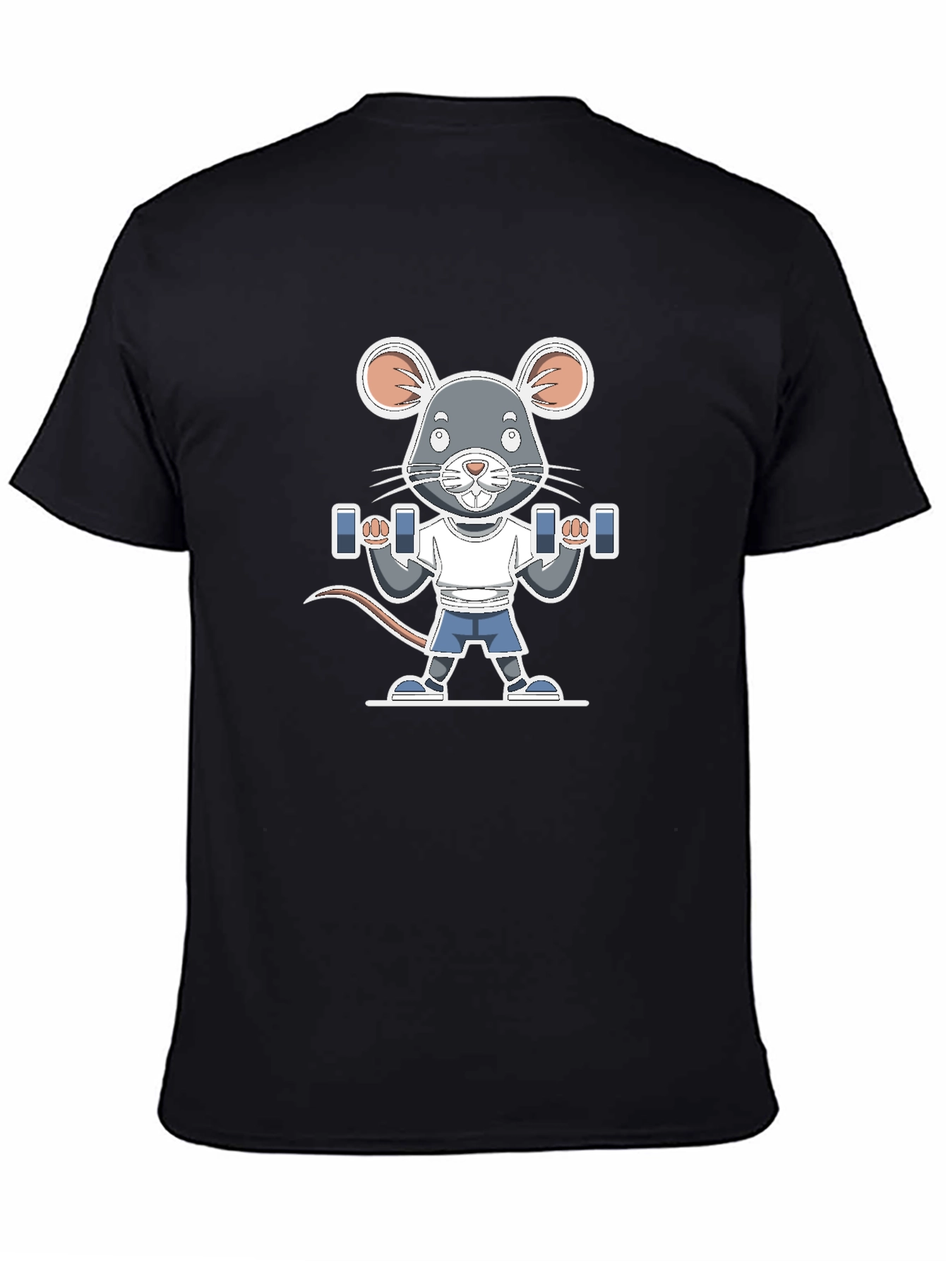 Mouse Lifting Dumbbells T-Shirt