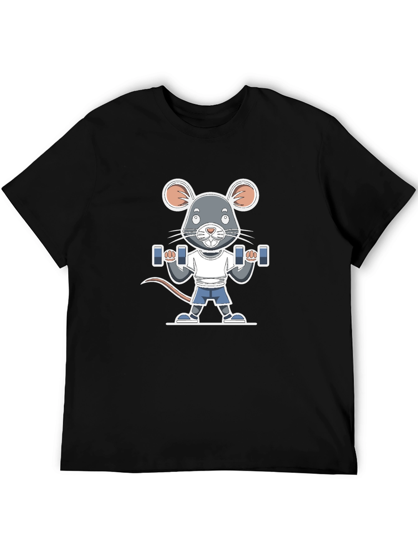 Mouse Lifting Dumbbells T-Shirt