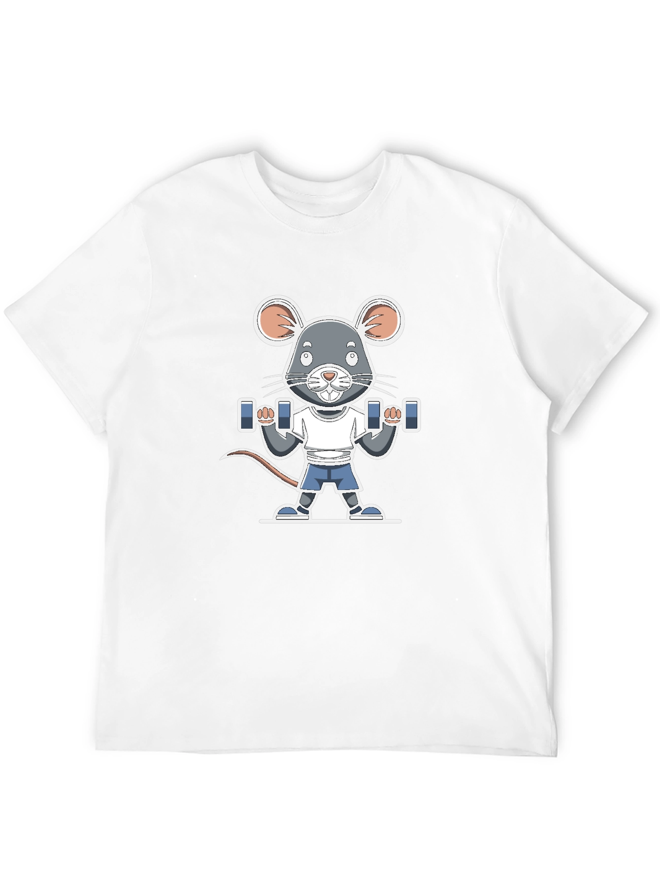 Mouse Lifting Dumbbells T-Shirt