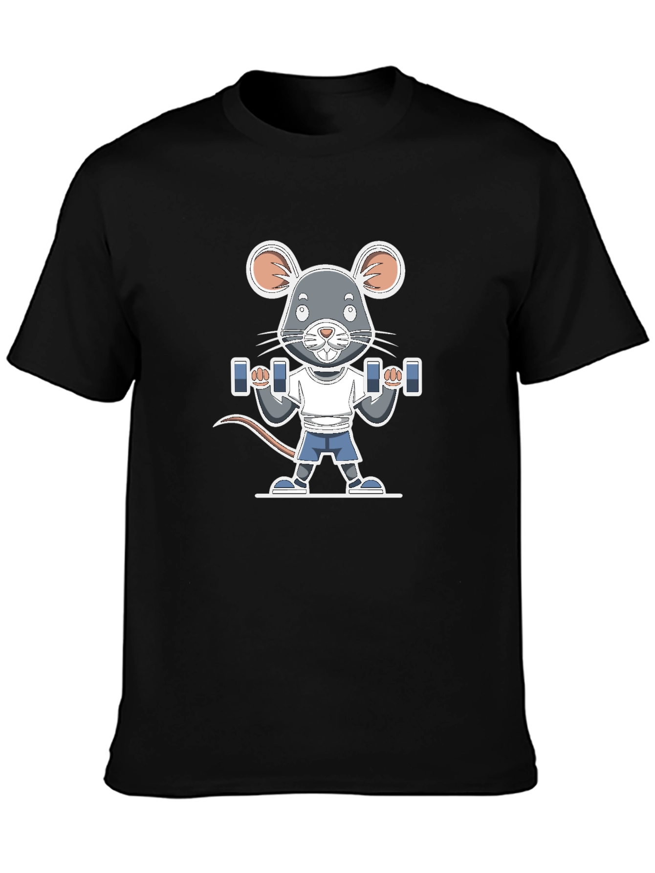 Mouse Lifting Dumbbells T-Shirt