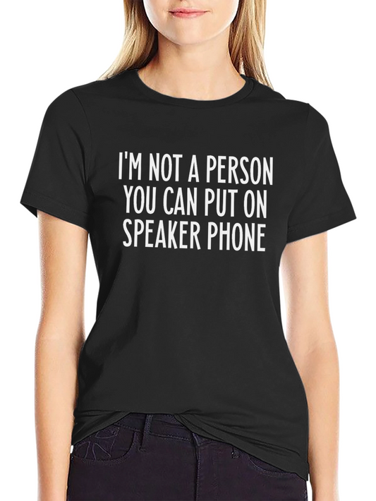 Speaker Phone Humor Graphic T-Shirt