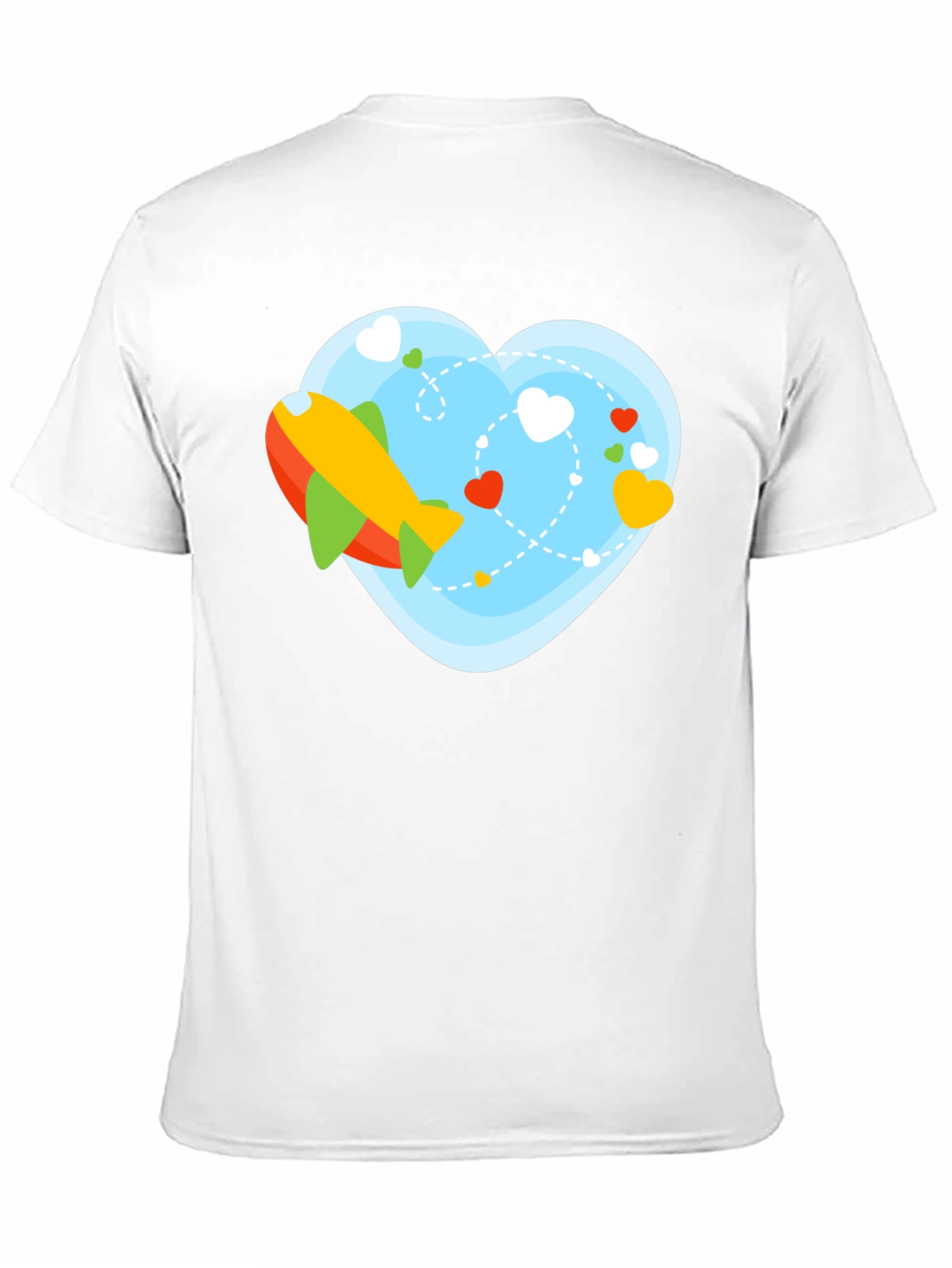 Airplane Heart Graphic Tee - Black Cotton