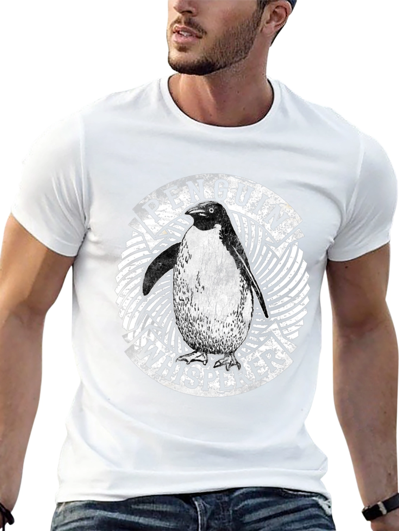 Penguin Whisperer Graphic T-Shirt - Black Cotton Tee
