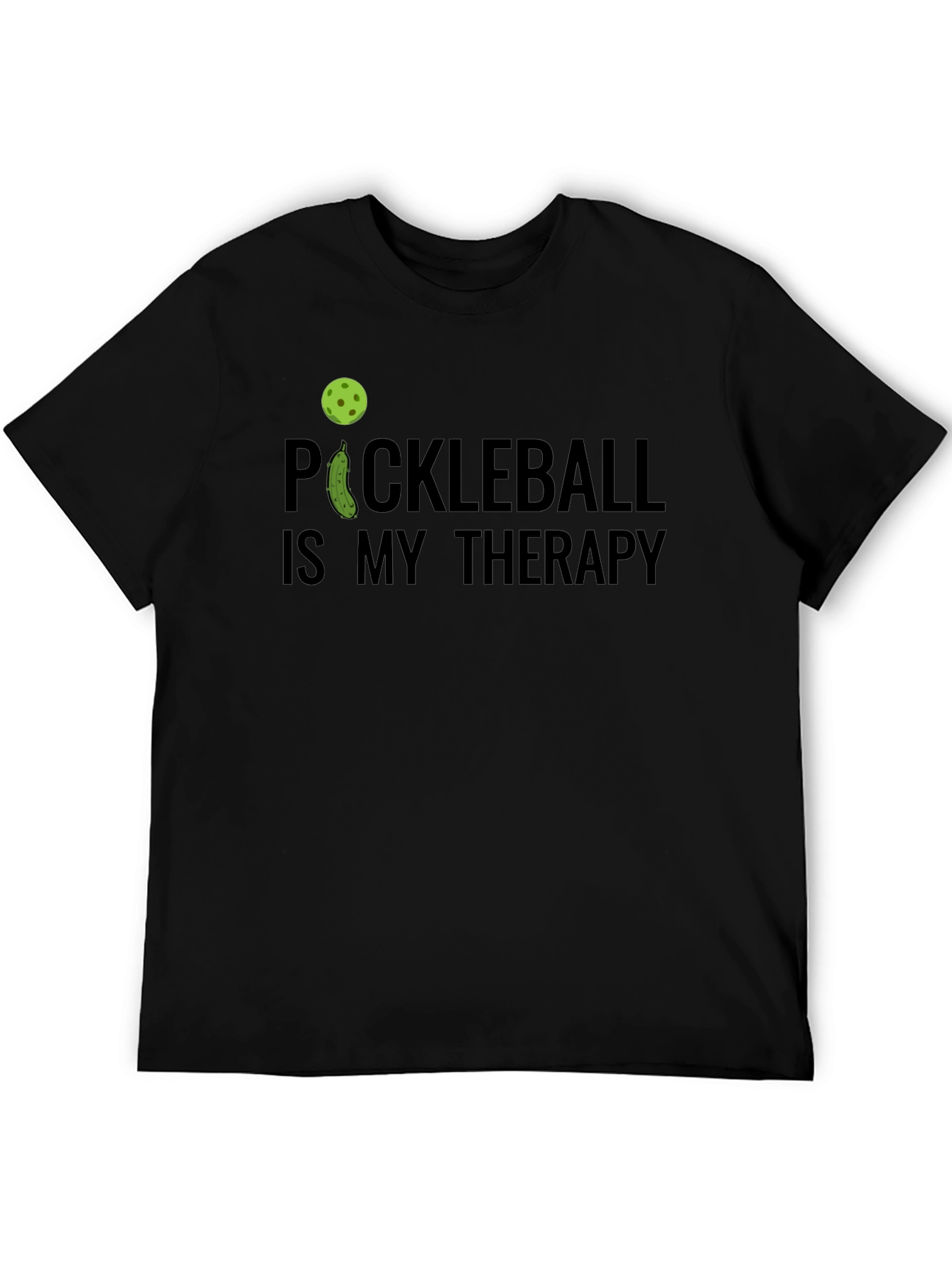 Pickleball is My Therapy T-Shirt - Black