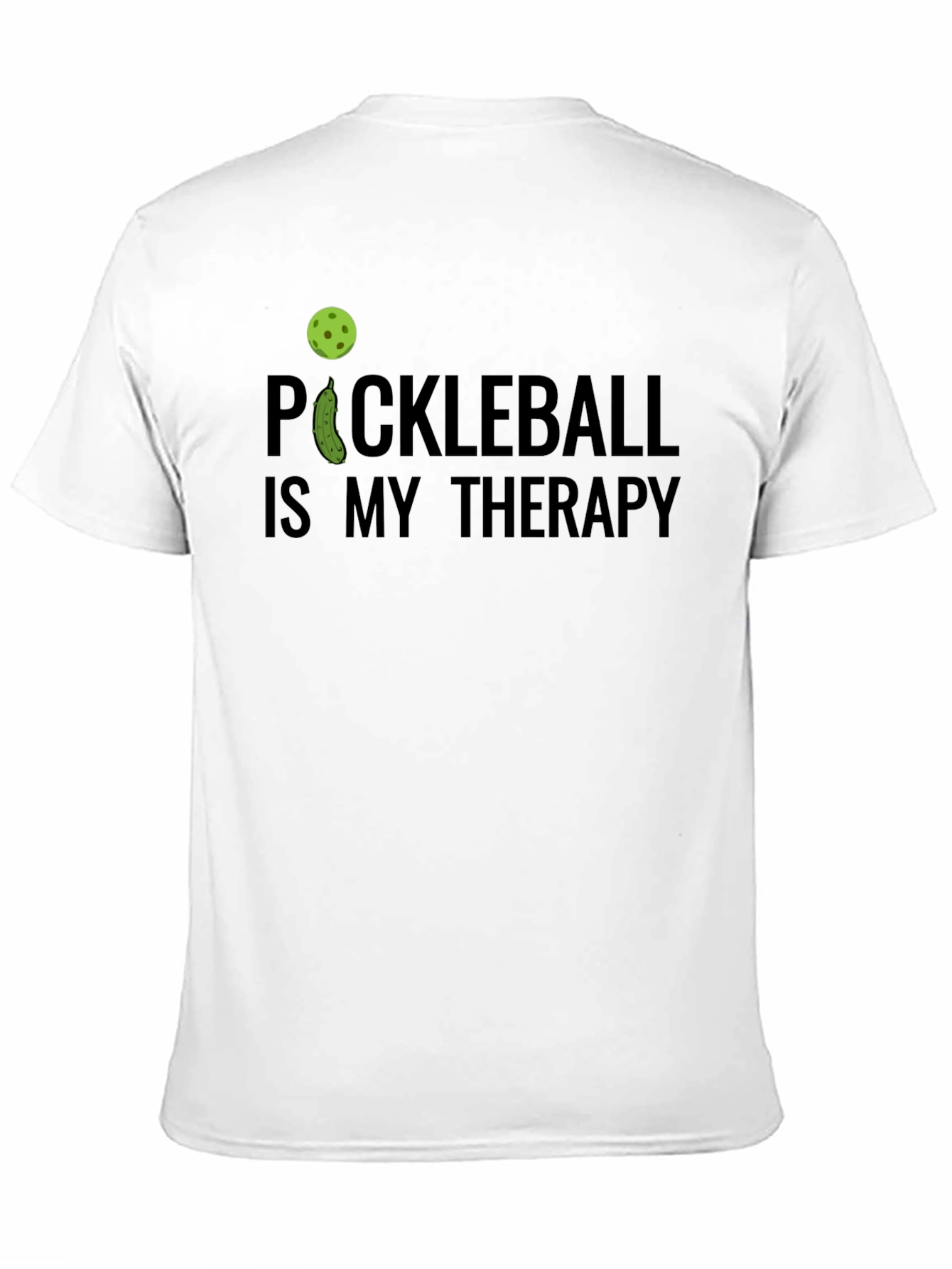Pickleball is My Therapy T-Shirt - Black