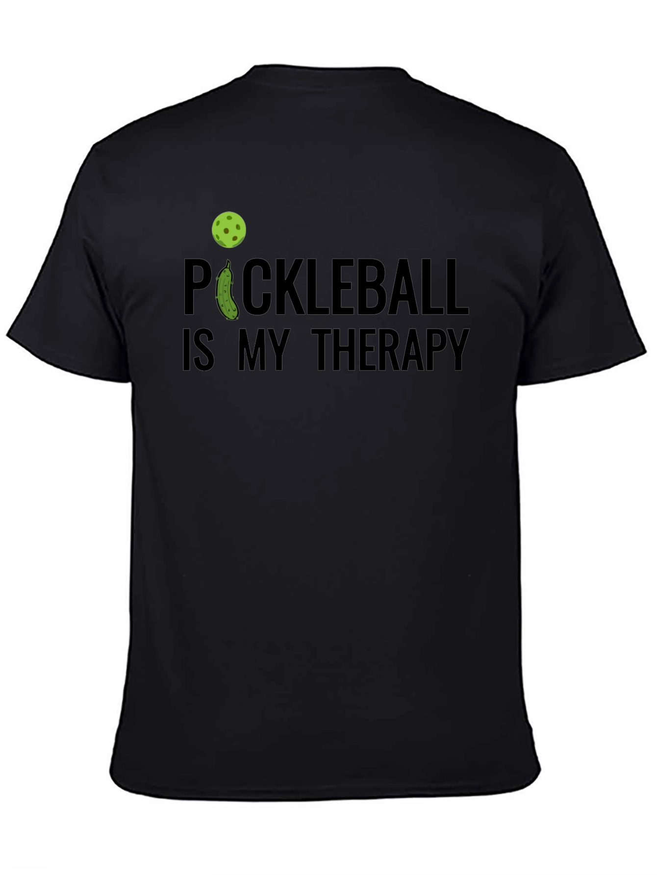 Pickleball is My Therapy T-Shirt - Black