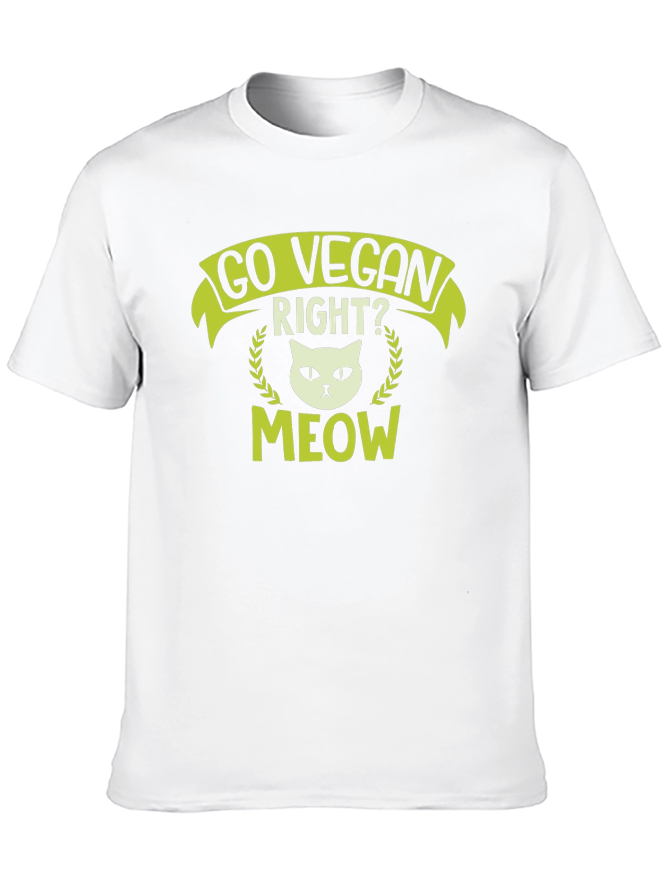 Go Vegan Right? Cat Meow Graphic Tee