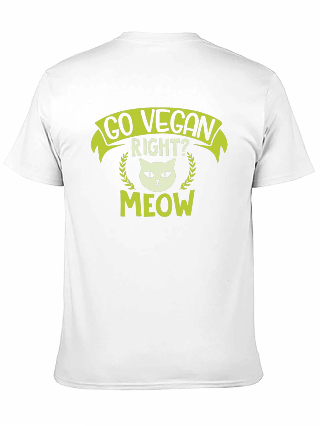Go Vegan Right? Cat Meow Graphic Tee