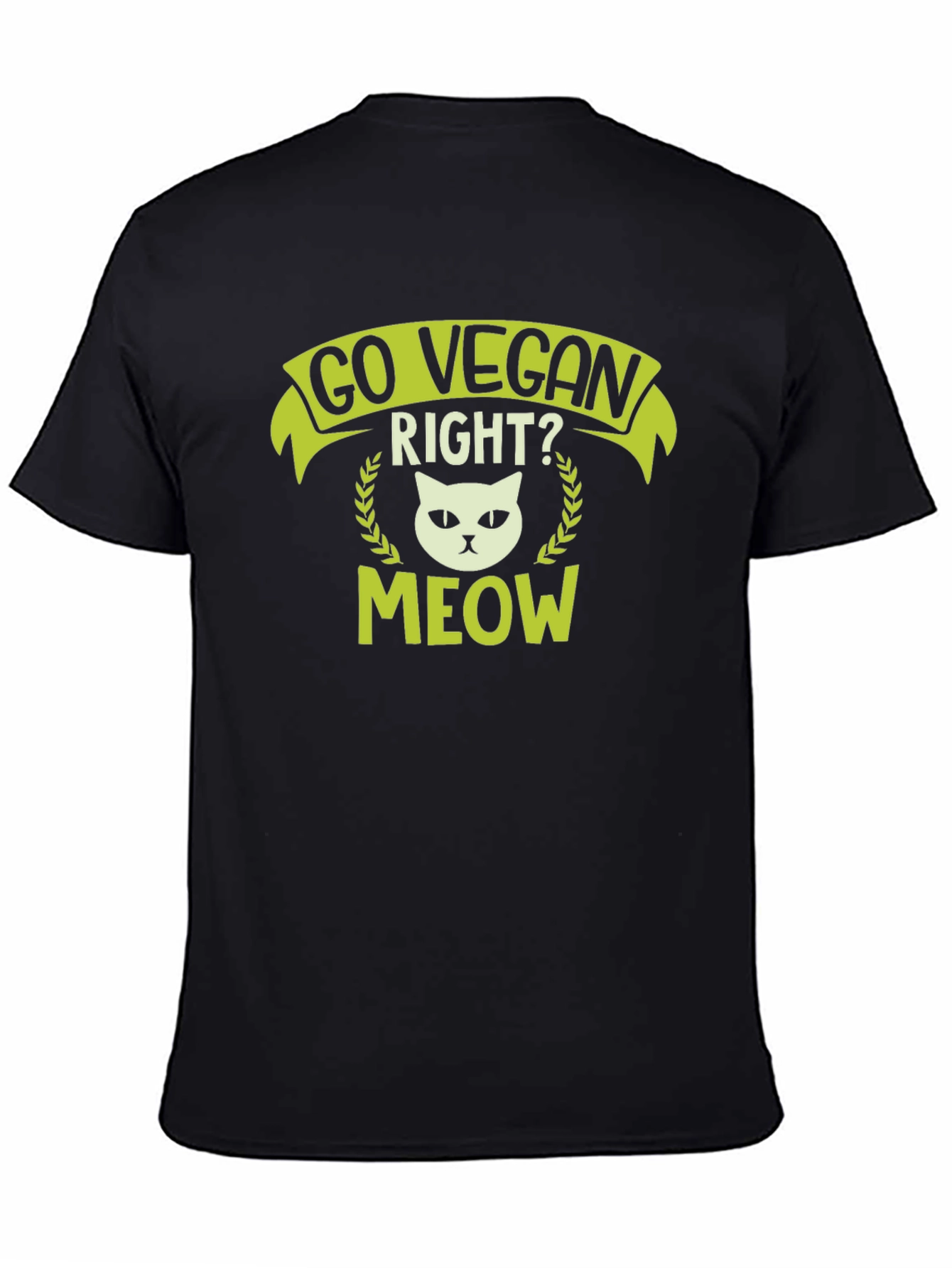 Go Vegan Right? Cat Meow Graphic Tee