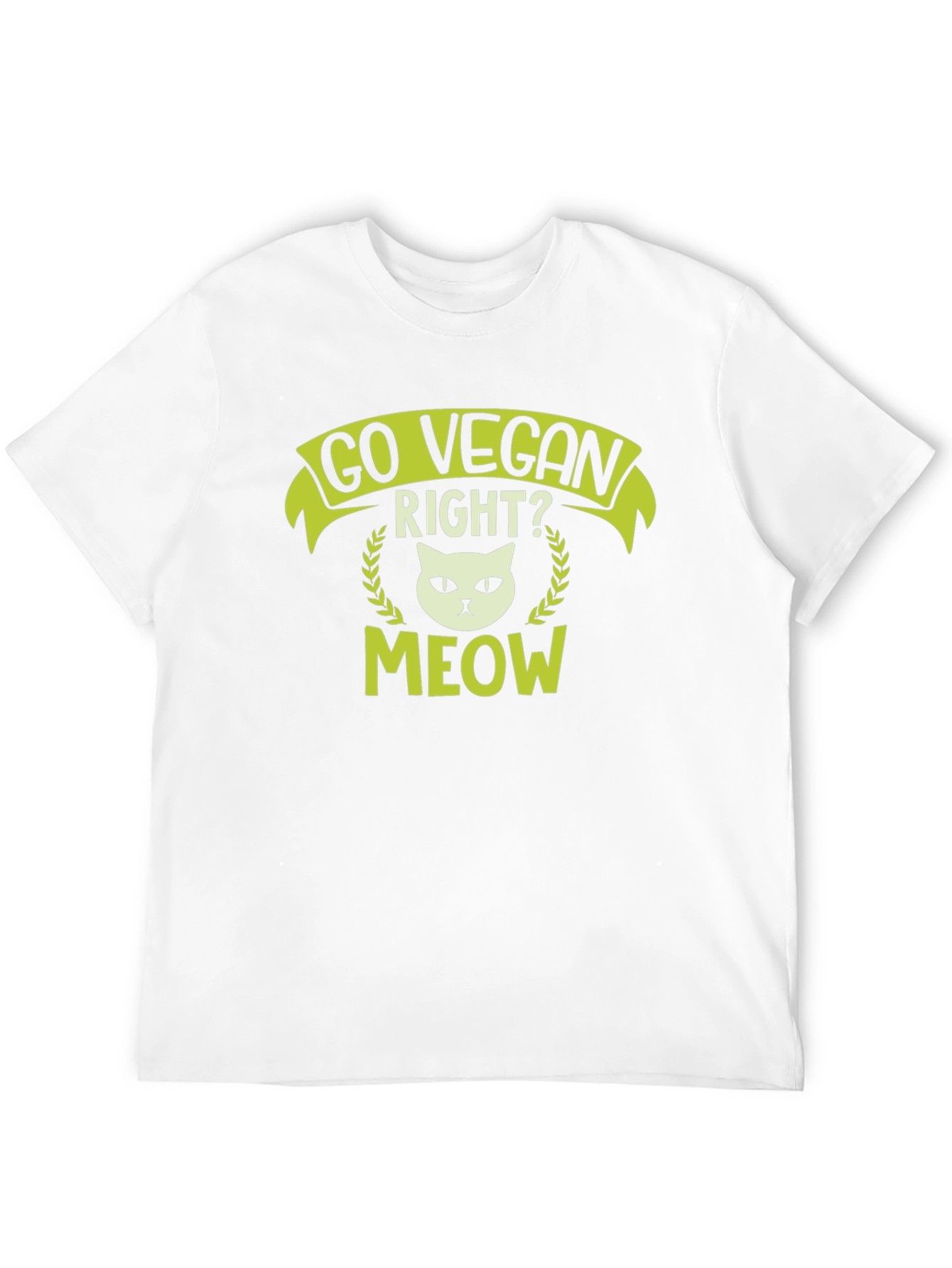 Go Vegan Right? Cat Meow Graphic Tee