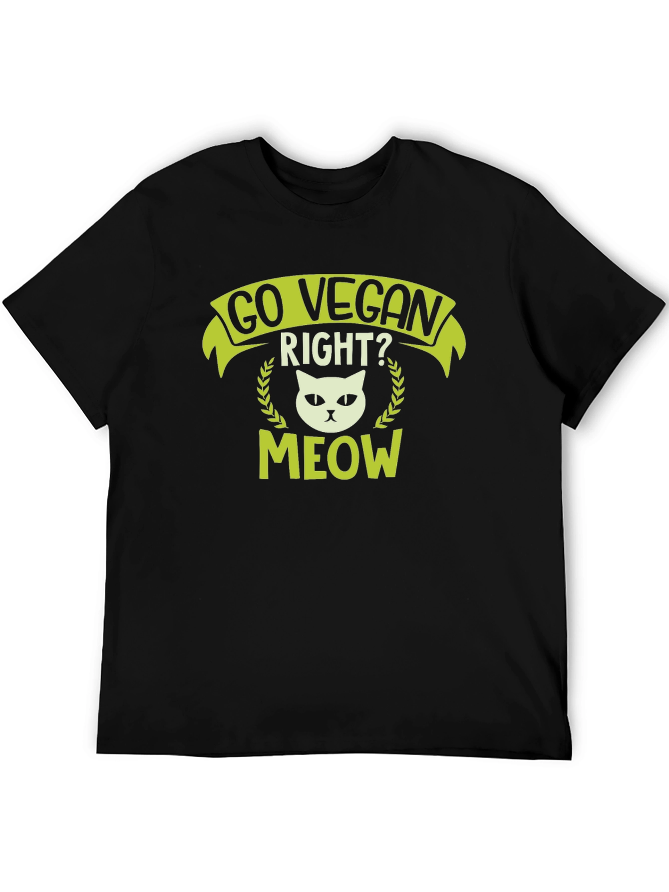 Go Vegan Right? Cat Meow Graphic Tee