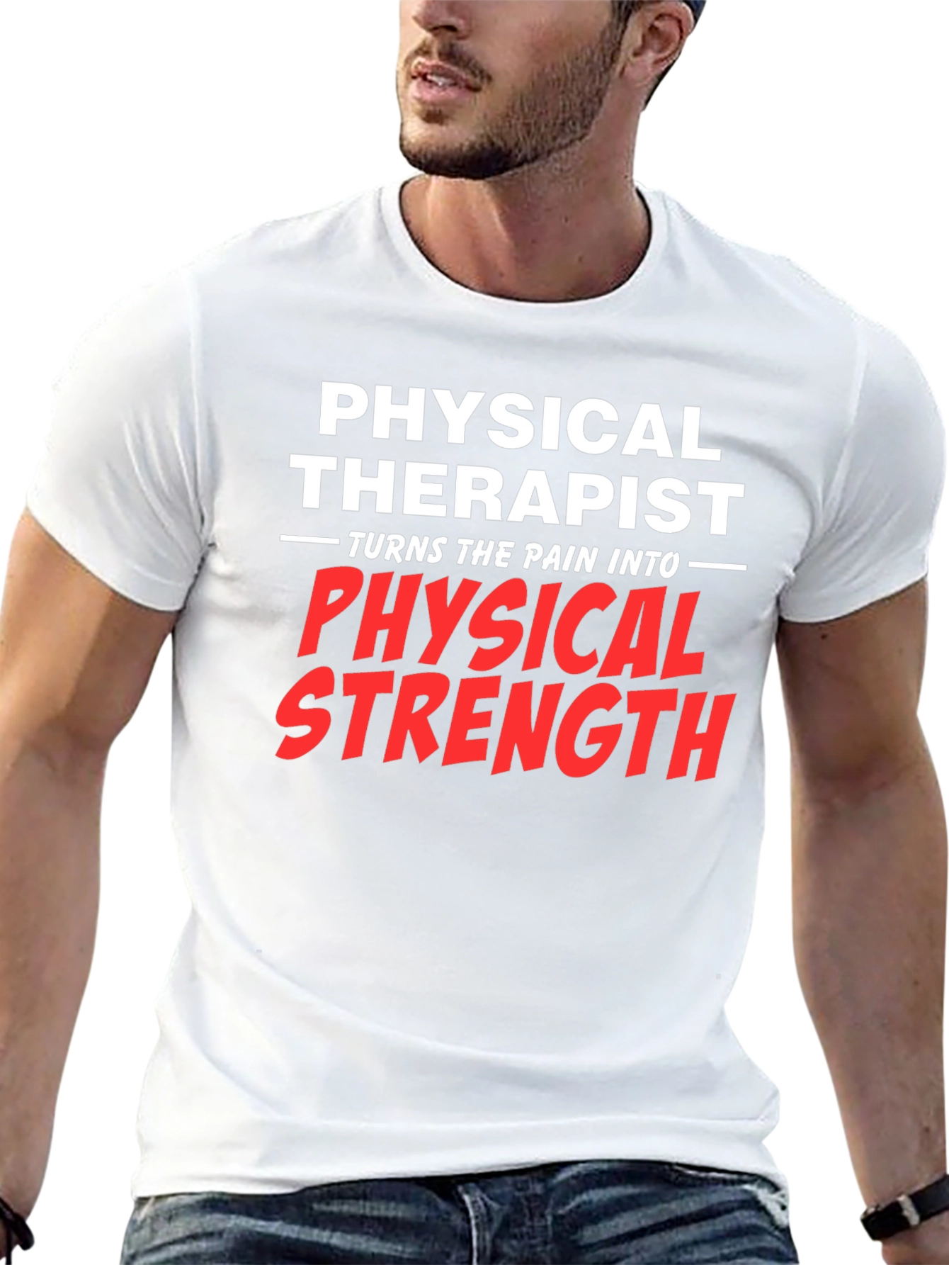 Physical Therapist Pain to Strength Black T-Shirt