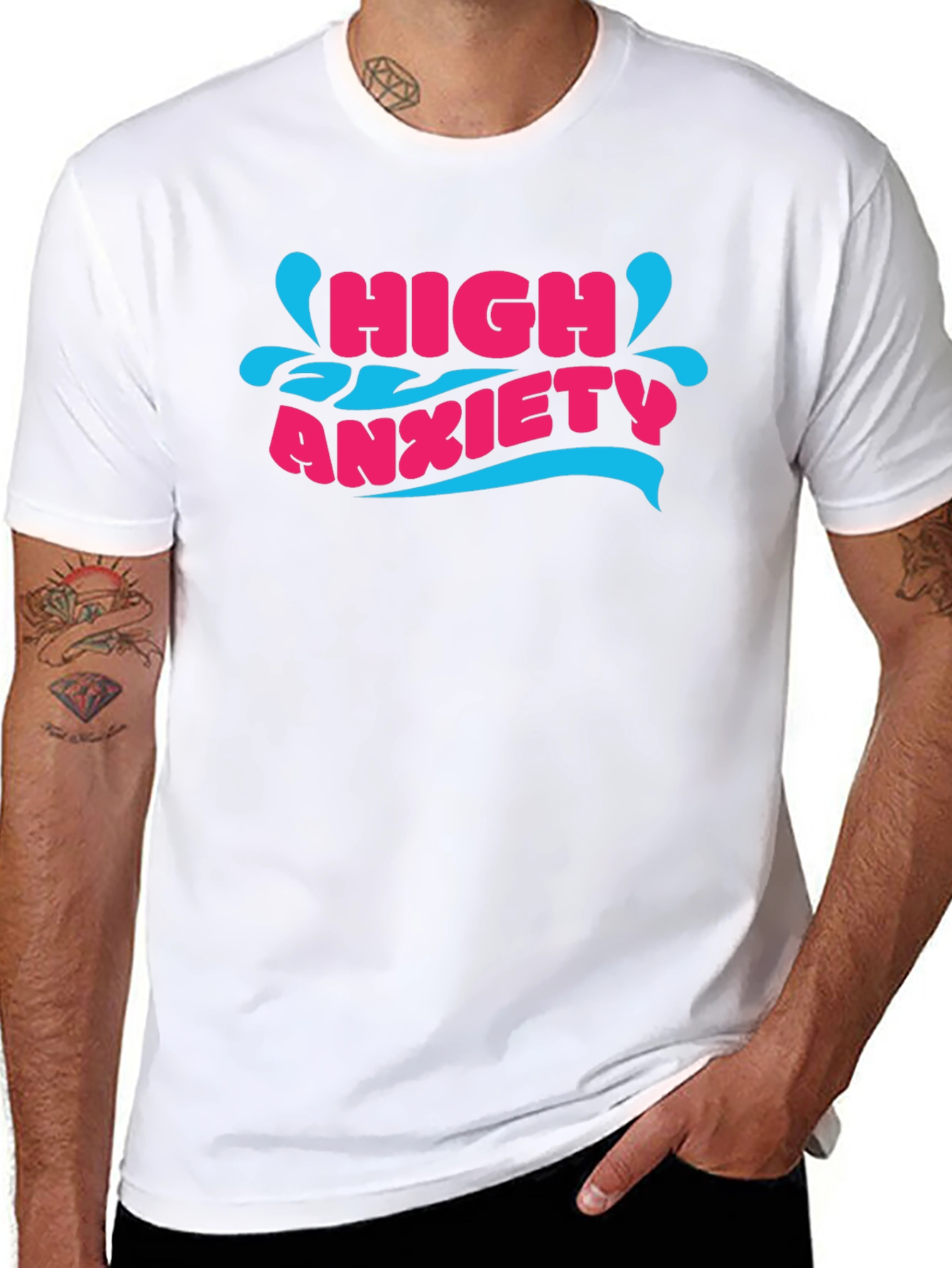 High Anxiety T-Shirt - Mens Black Graphic Tee