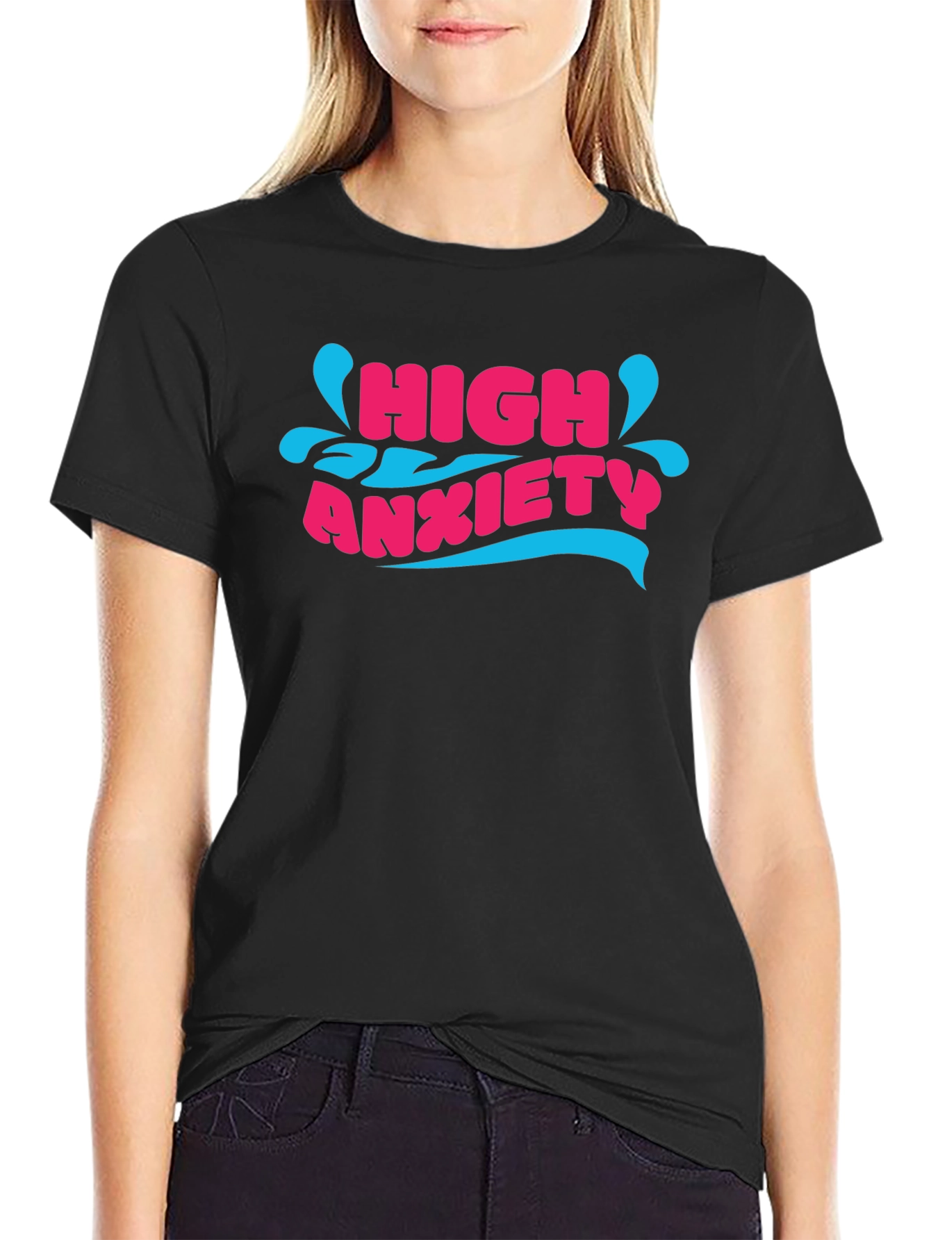 High Anxiety T-Shirt - Mens Black Graphic Tee