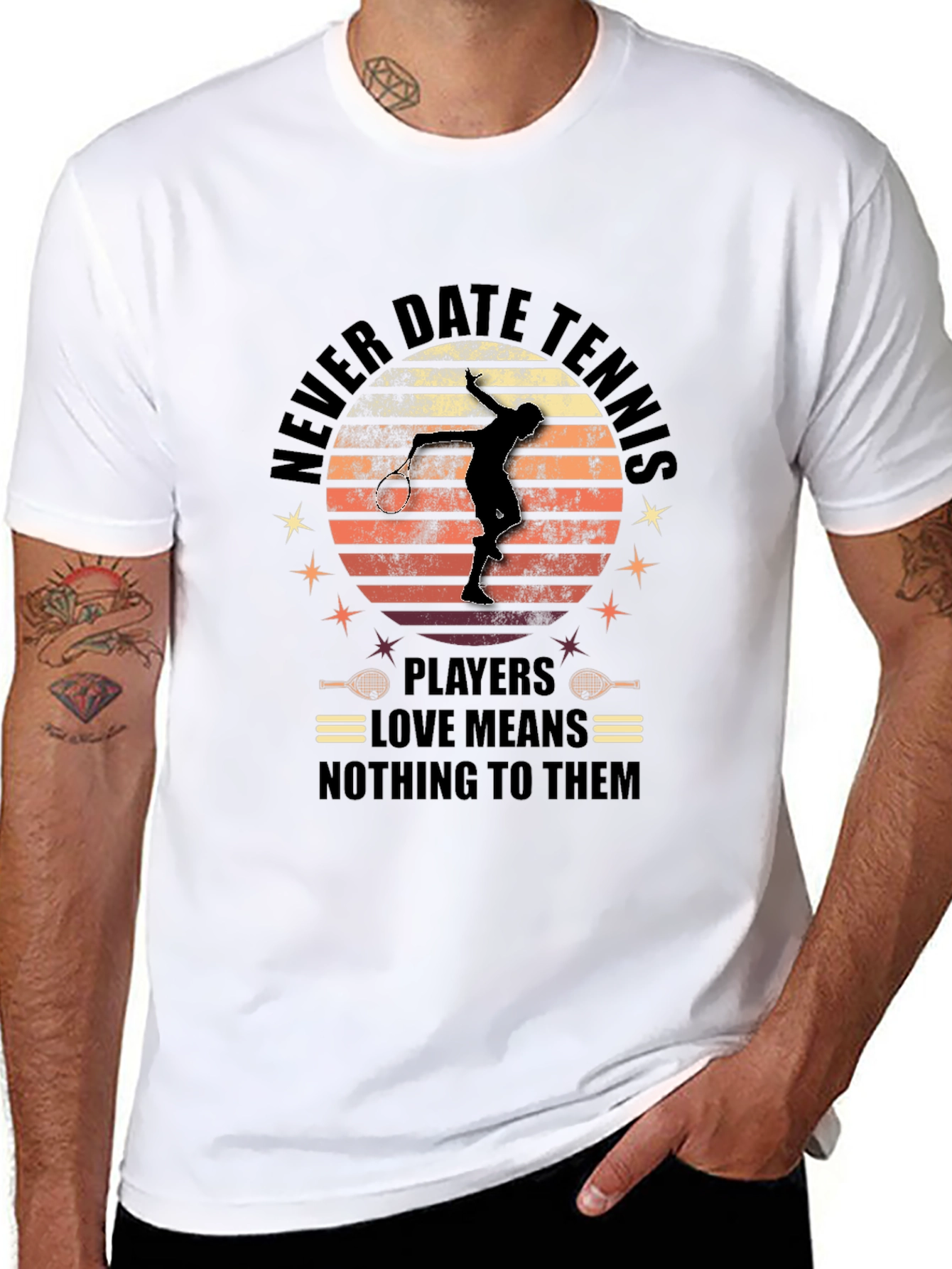 Never Date Tennis Players Graphic Tee