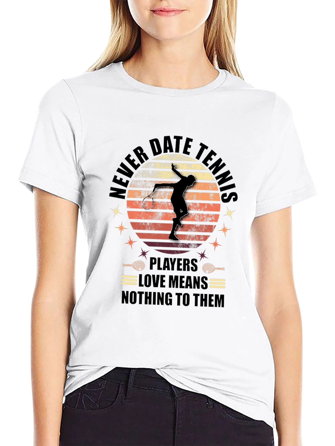 Never Date Tennis Players Graphic Tee