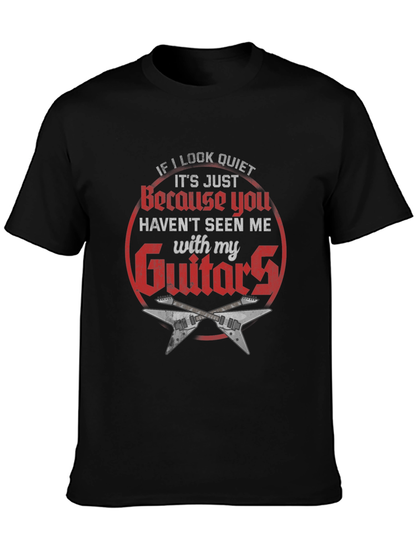 Quiet? Guitar T-Shirt - Rock Music