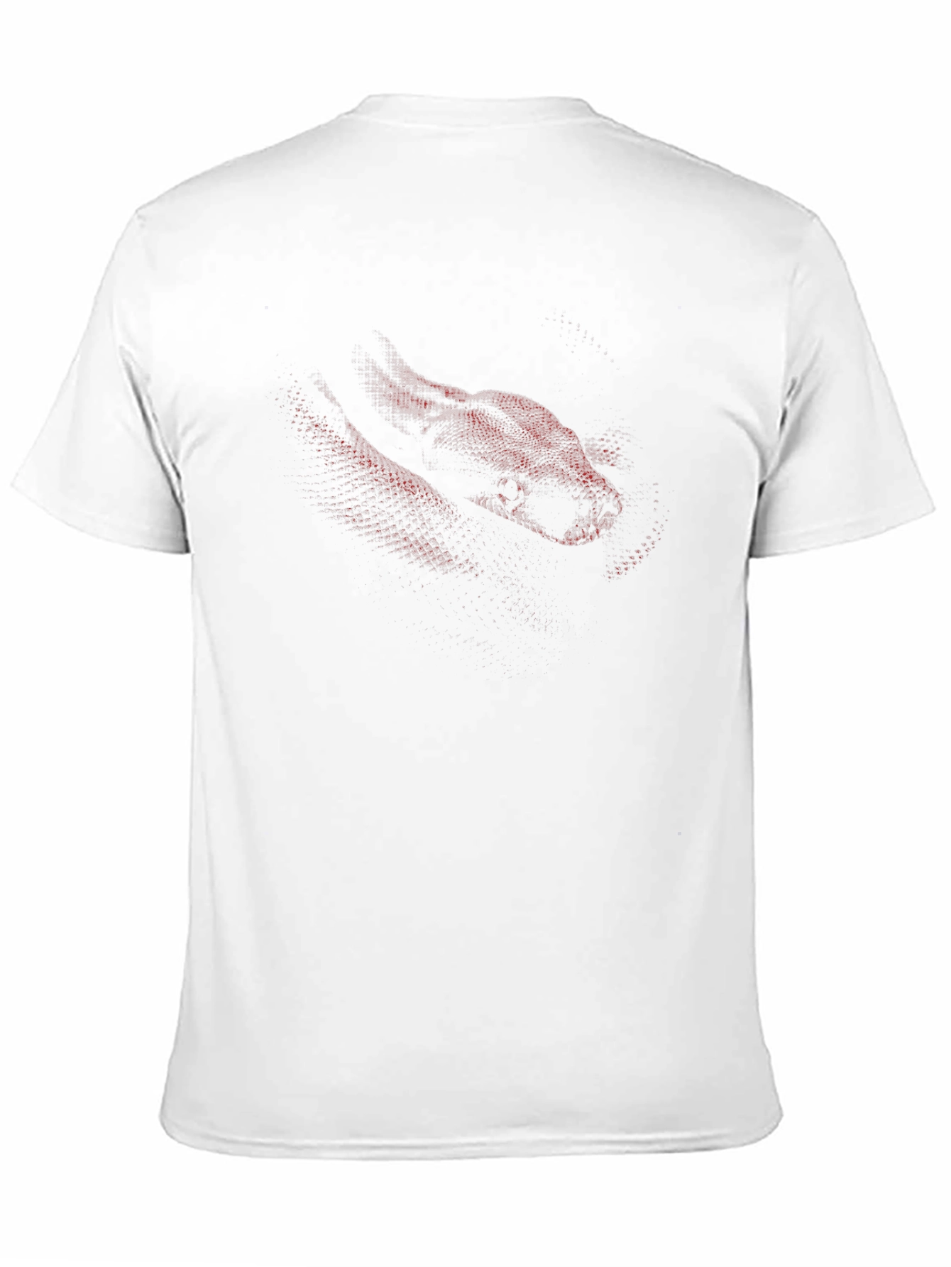 Mens Black T-Shirt with Red Snake Design