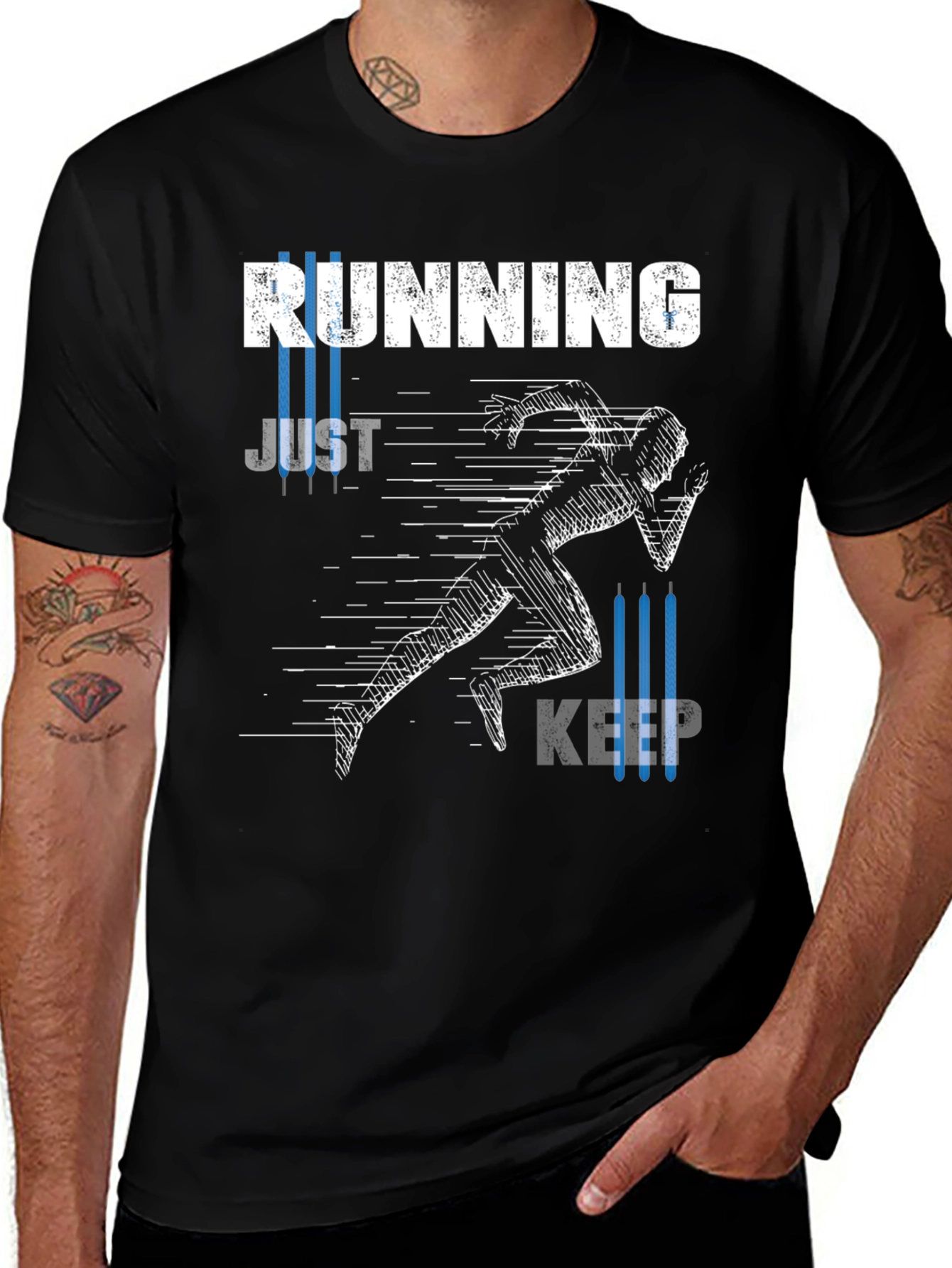 Running Just Keep Going T-Shirt Black