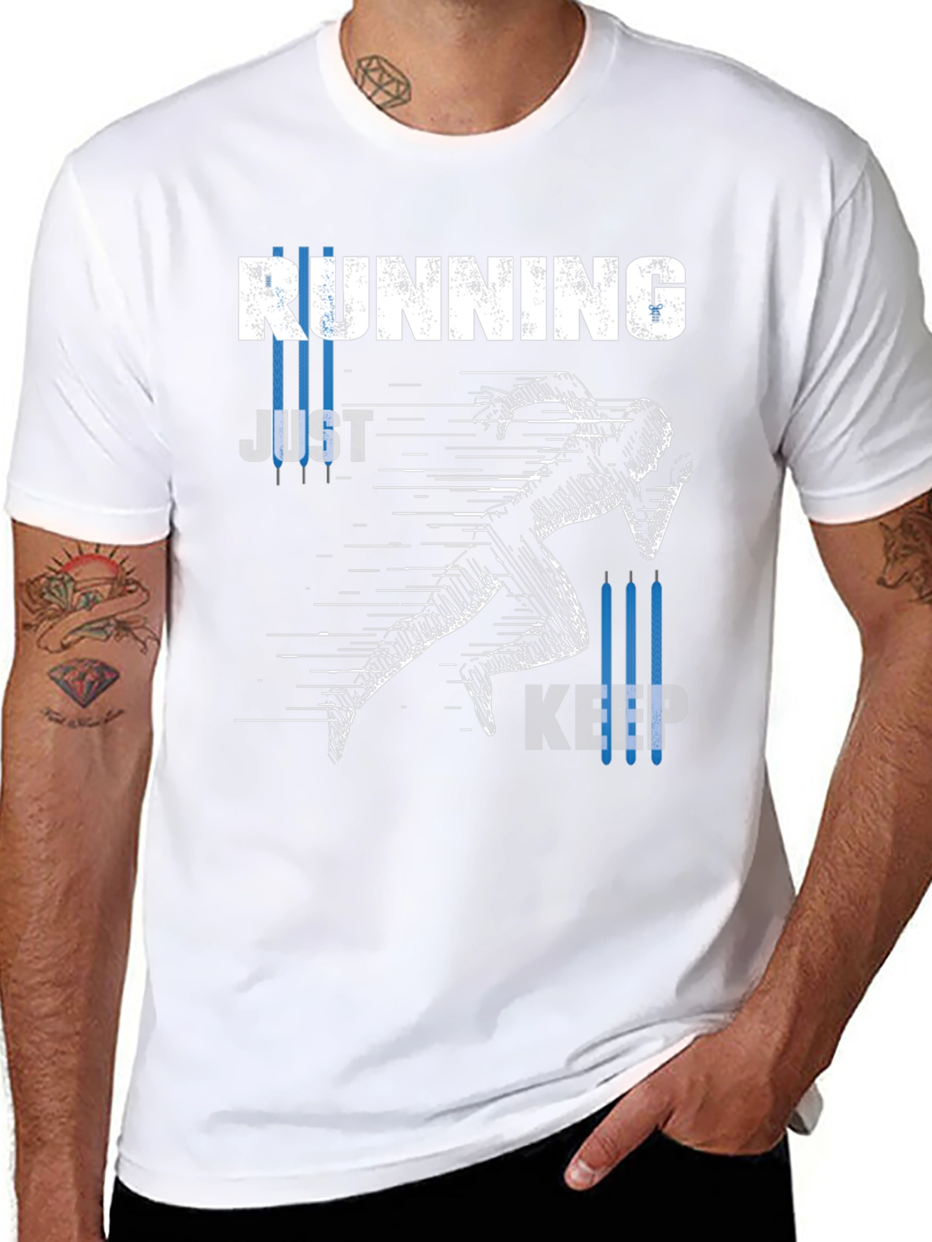 Running Just Keep Going T-Shirt Black