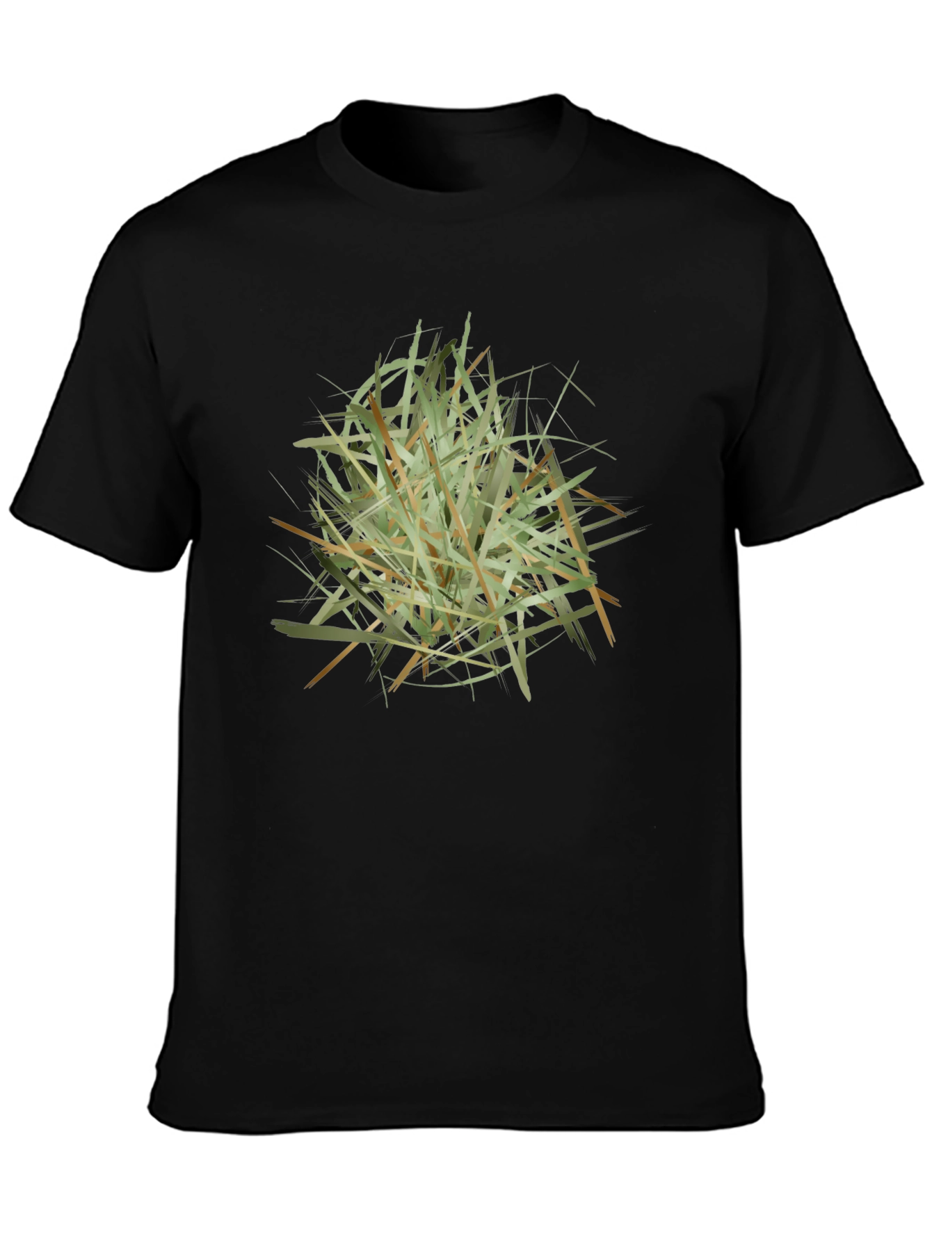 Abstract Hay Bale Graphic Tee - Modern Style