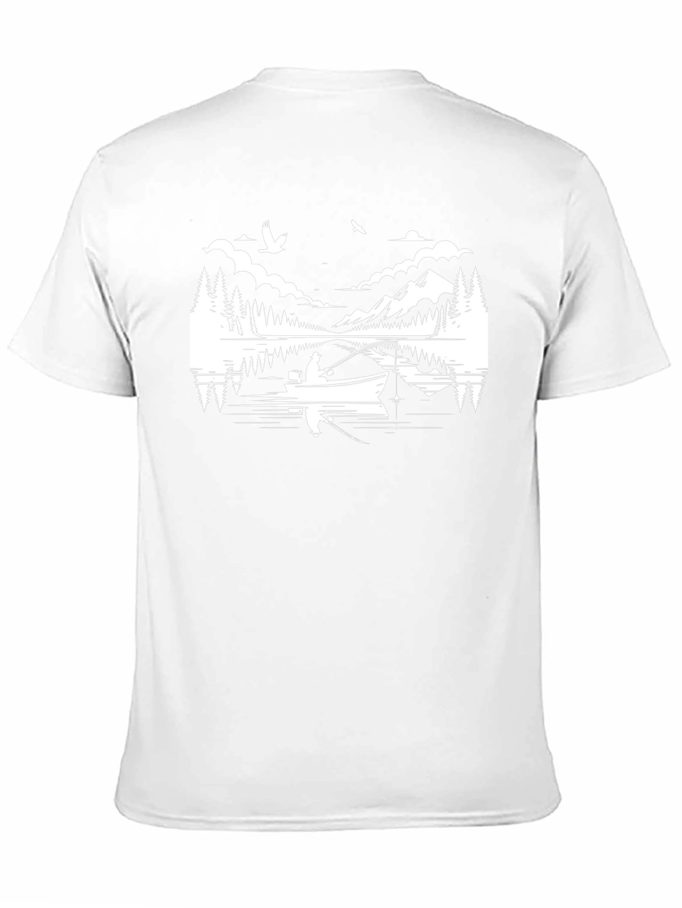 Fishing Boat Graphic Tee - Black Cotton T-Shirt