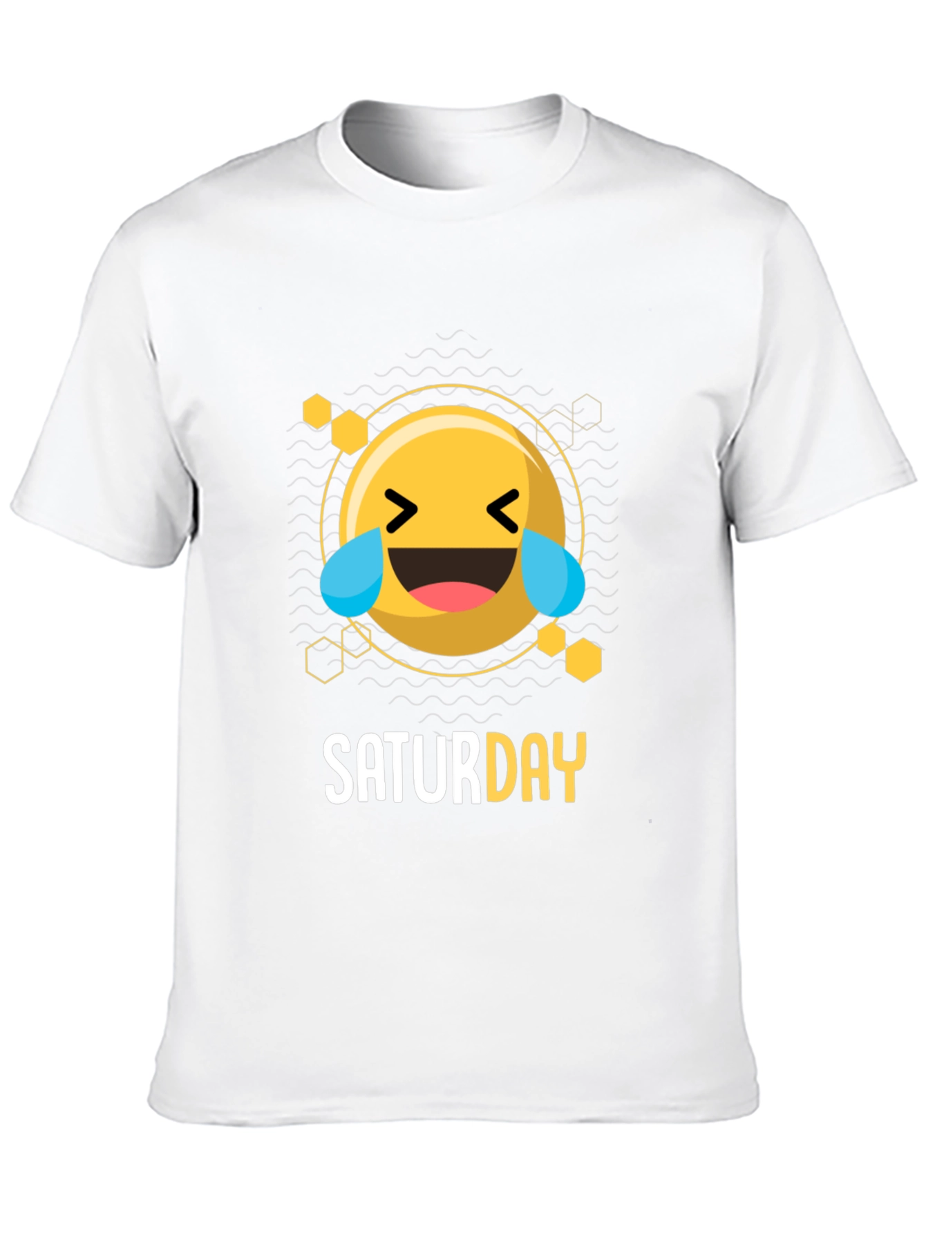 Saturday Emoji Graphic T-Shirt - Black