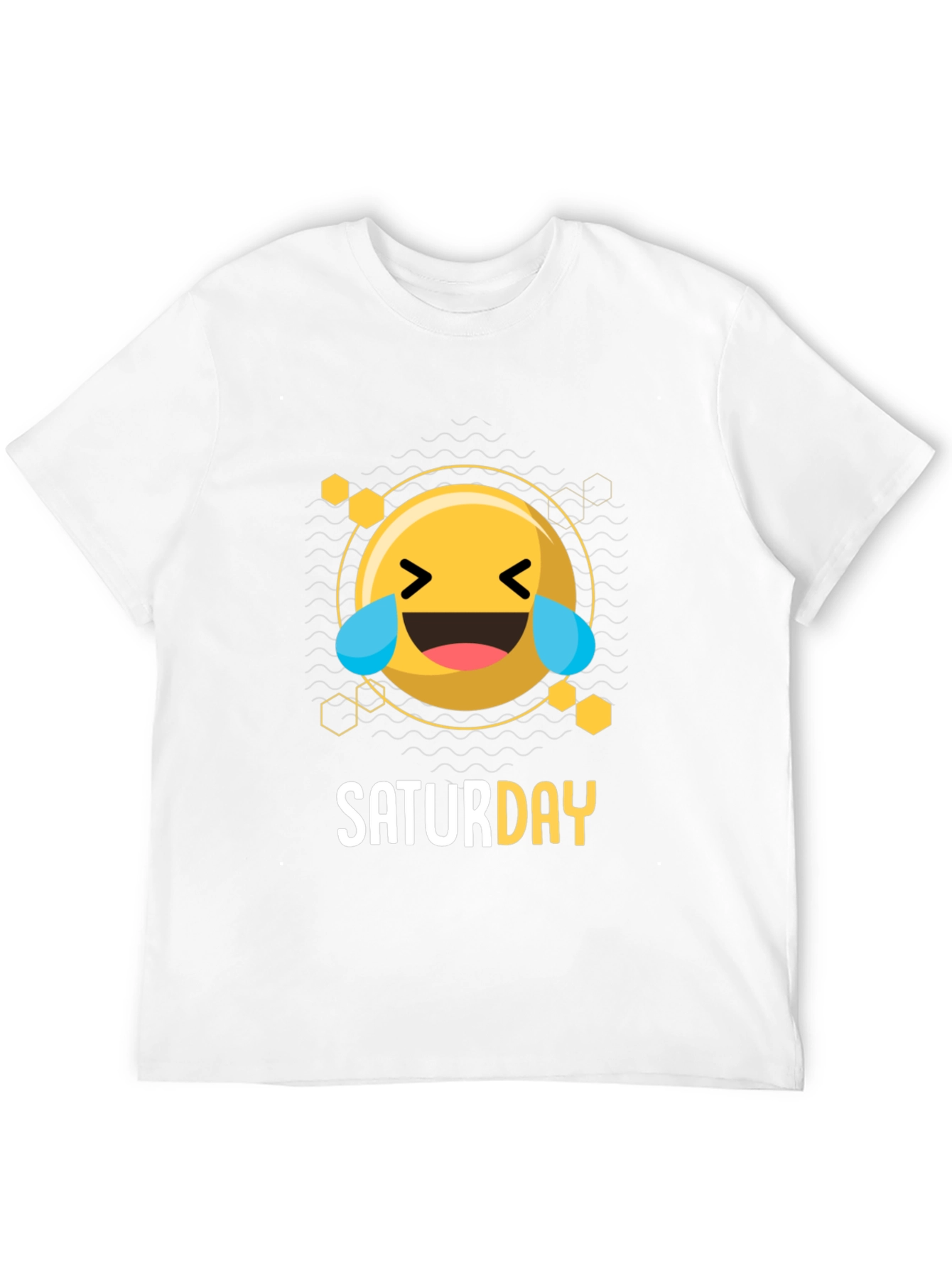 Saturday Emoji Graphic T-Shirt - Black