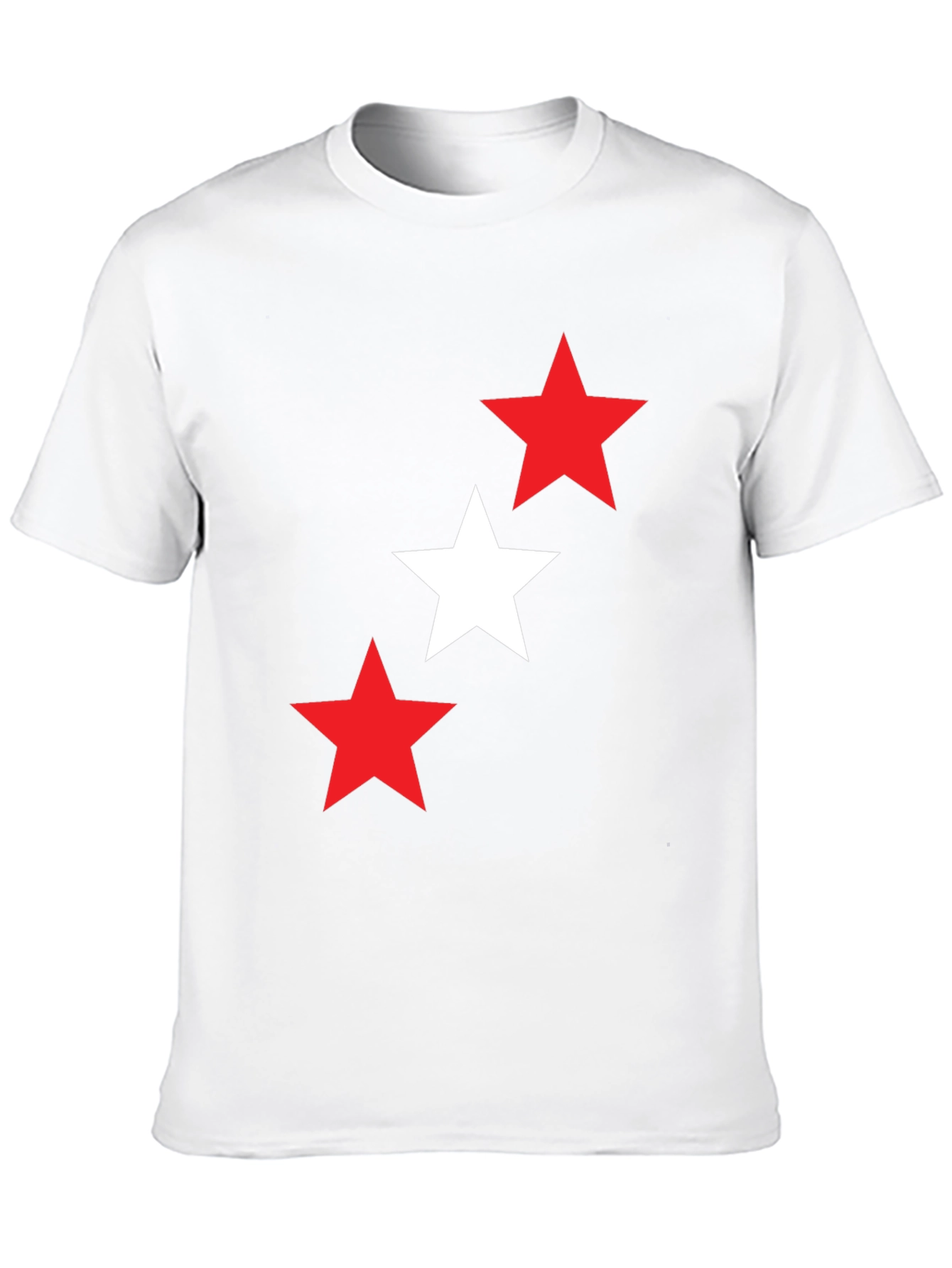 Stars Graphic T-Shirt - Casual Black Tee