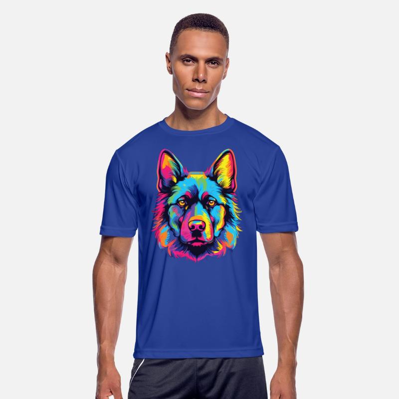 Watercolor Colorful Norwegian Elkhound