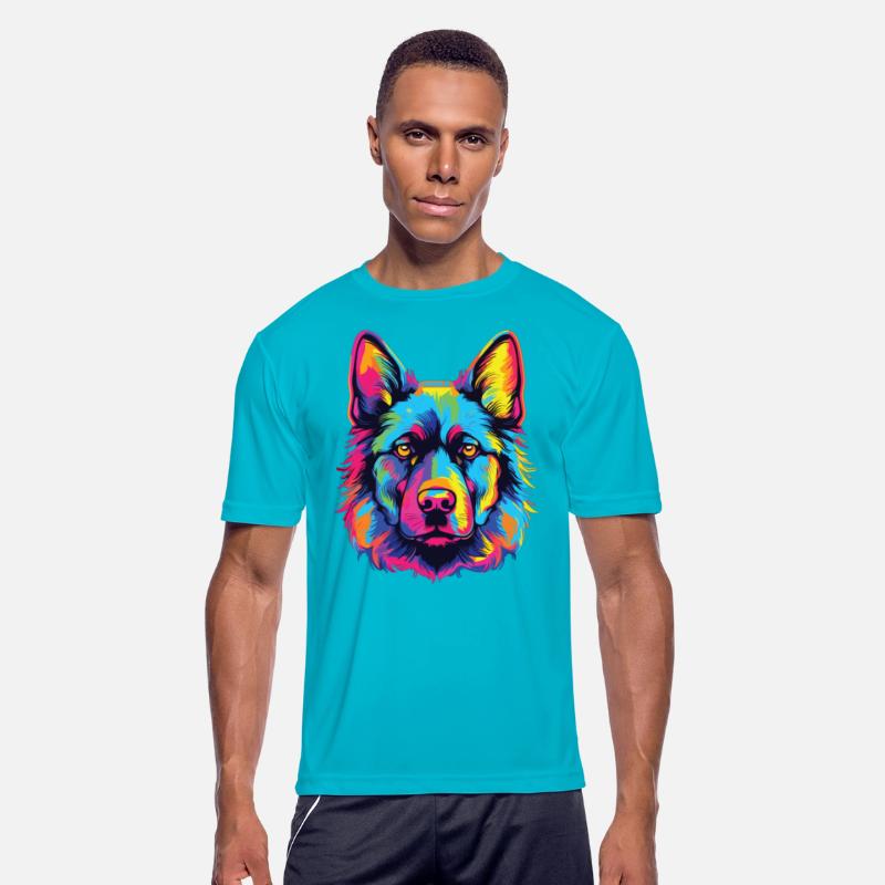 Watercolor Colorful Norwegian Elkhound