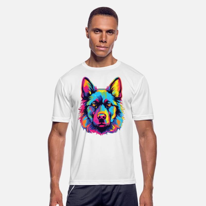 Watercolor Colorful Norwegian Elkhound