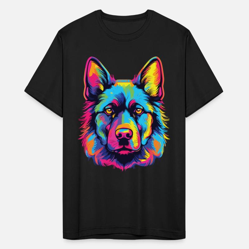 Watercolor Colorful Norwegian Elkhound