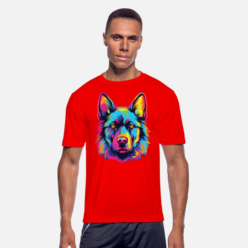 Watercolor Colorful Norwegian Elkhound