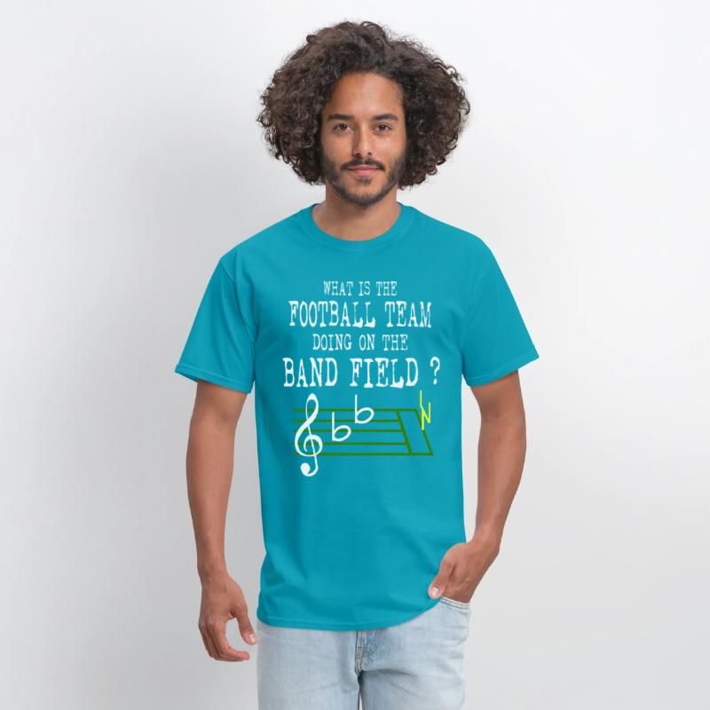 what is the football team doing on the band field