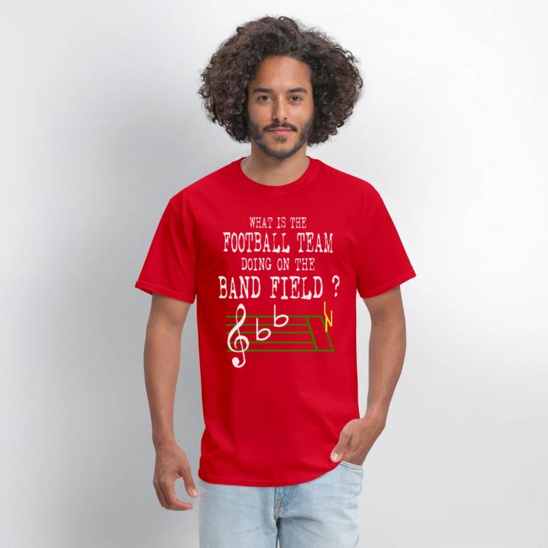 what is the football team doing on the band field