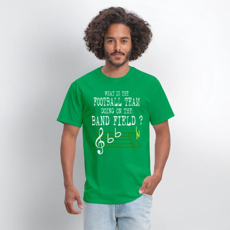 what is the football team doing on the band field