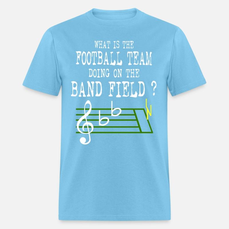 what is the football team doing on the band field